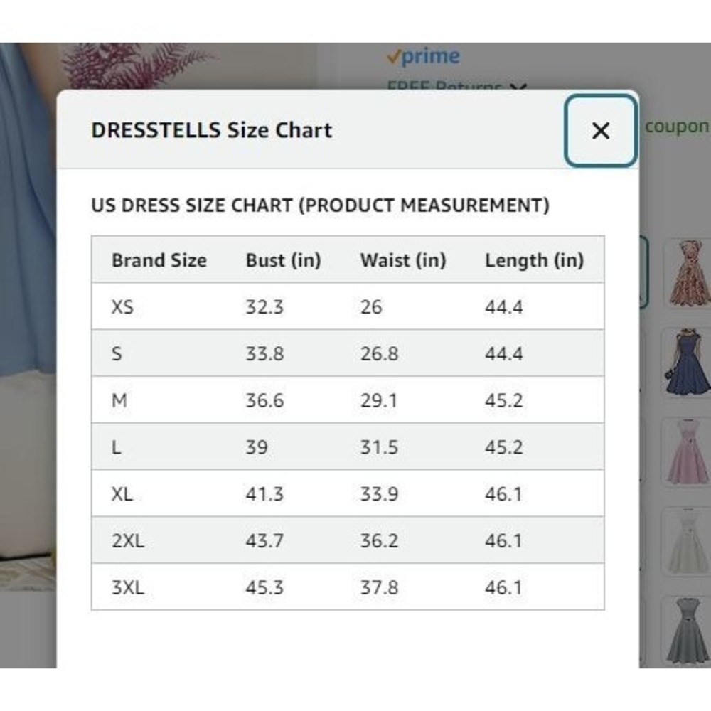 XL - DRESSTELLS Women's Cocktail Dresses 2024 Modest Wedding Guest Dress, Blue - Picture 3 of 3
